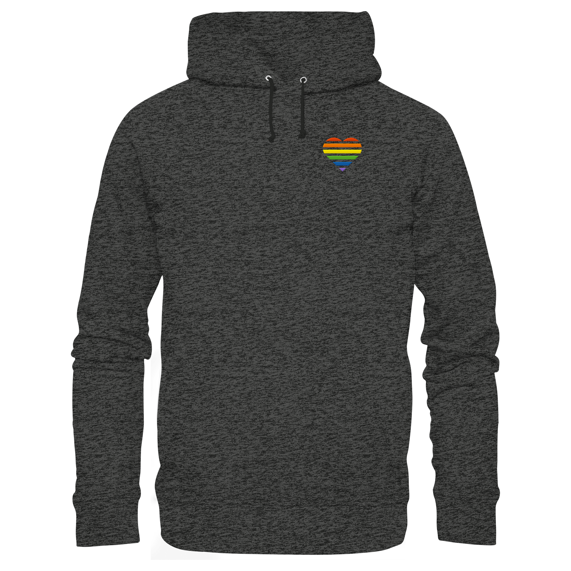 Organic Basic Hoodie - Pride Flag Herz Stick