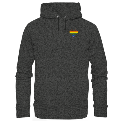 Organic Basic Hoodie mit Herz Stick - Pride