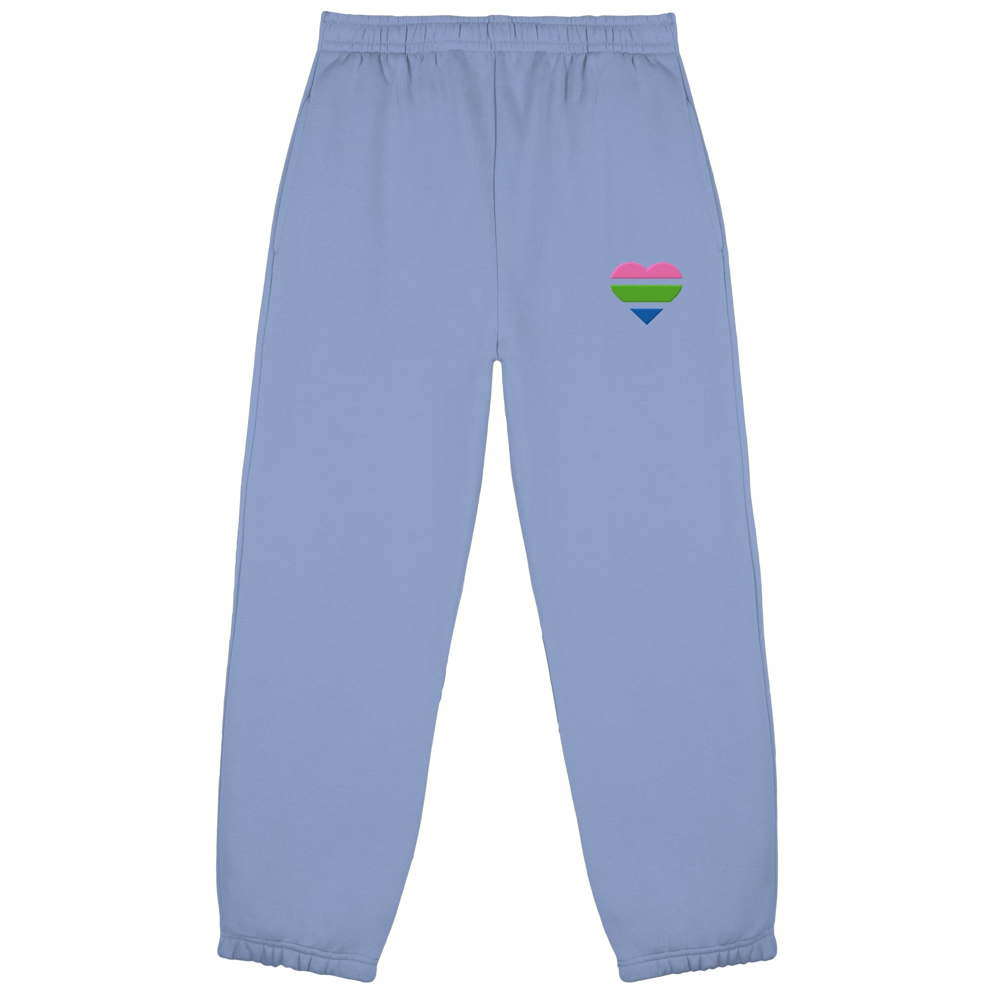 Fluffy Sweatpants - Polysexual Flag Herz Stick