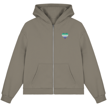 Fluffy Boxcut Zipper mit Herz - Gay