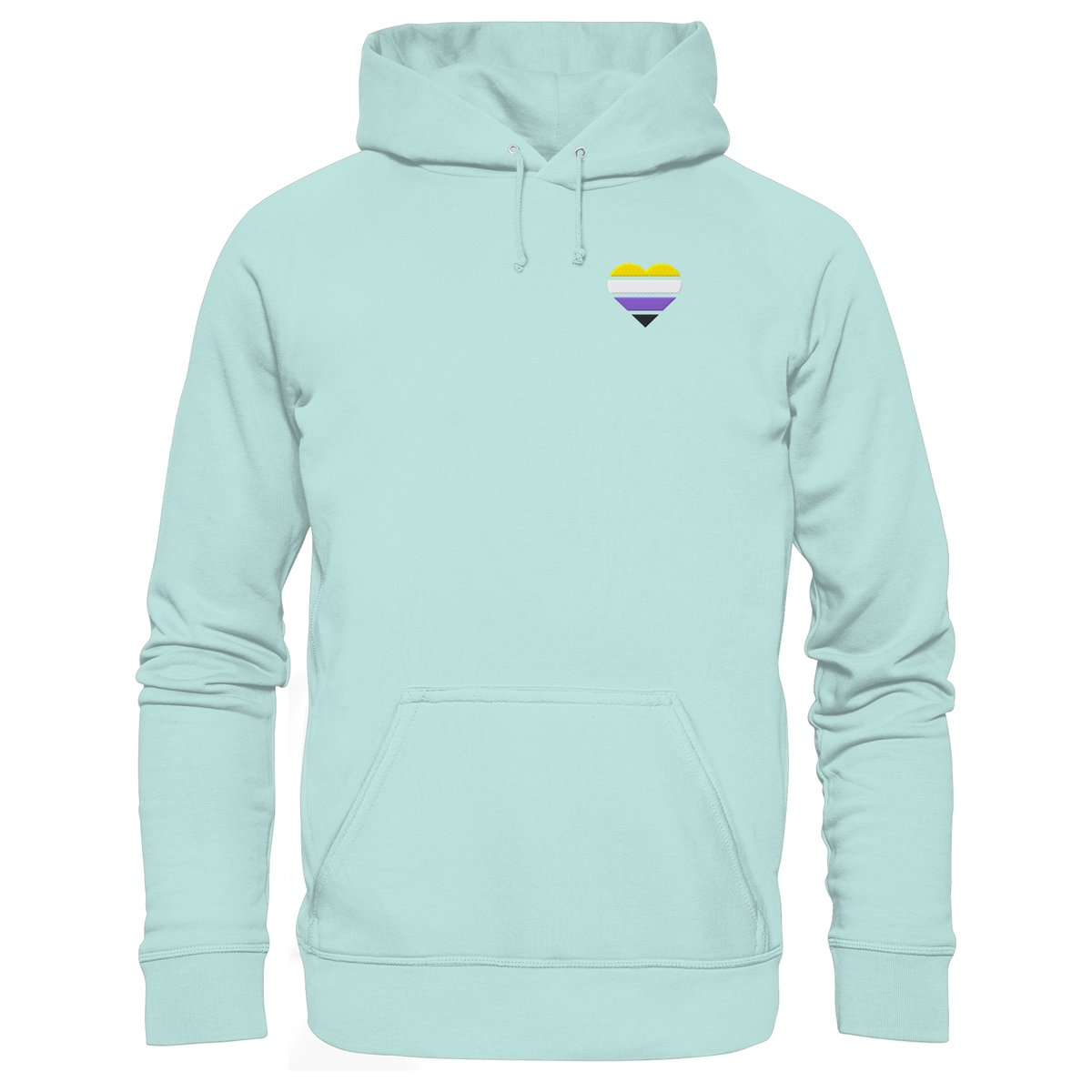 Organic Basic Hoodie mit Herz Stick - Nonbinary