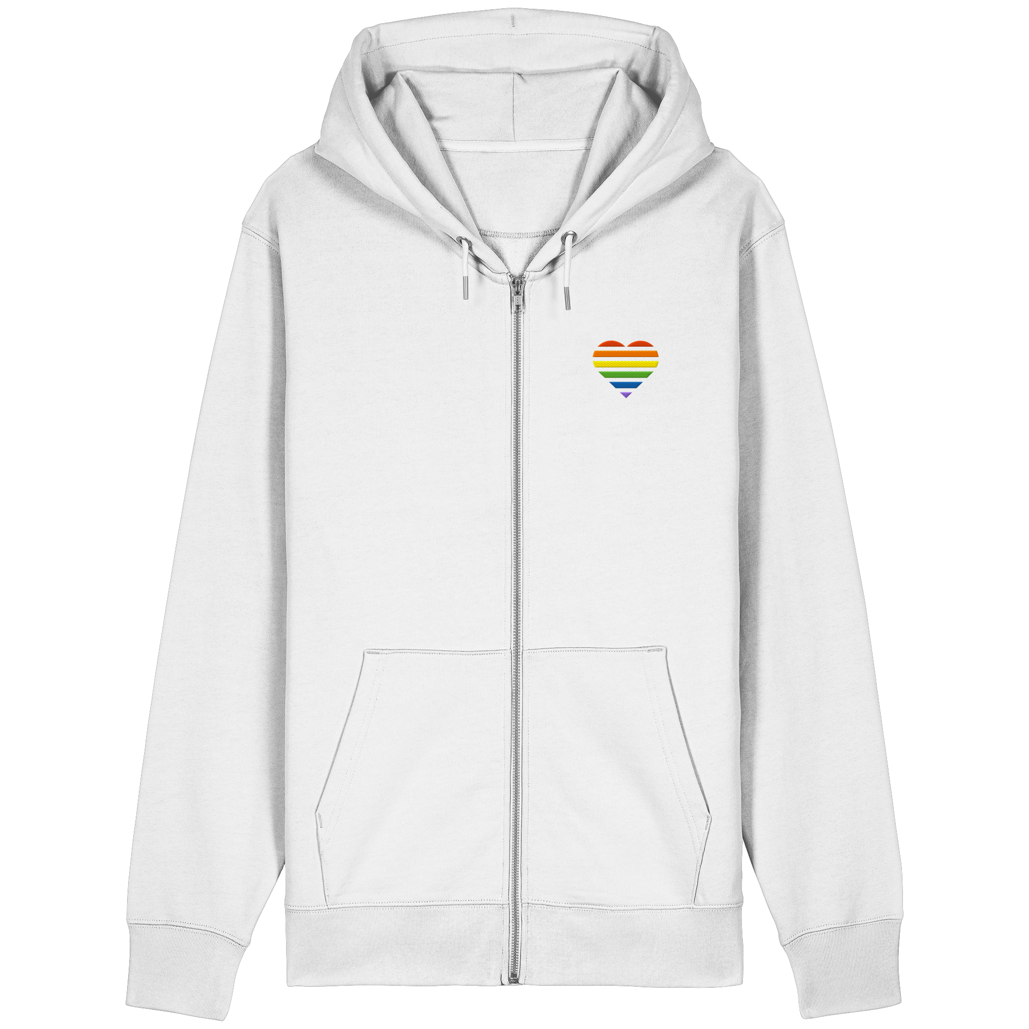 Organic Relaxed Zipper - Pride Flag Herz Stick
