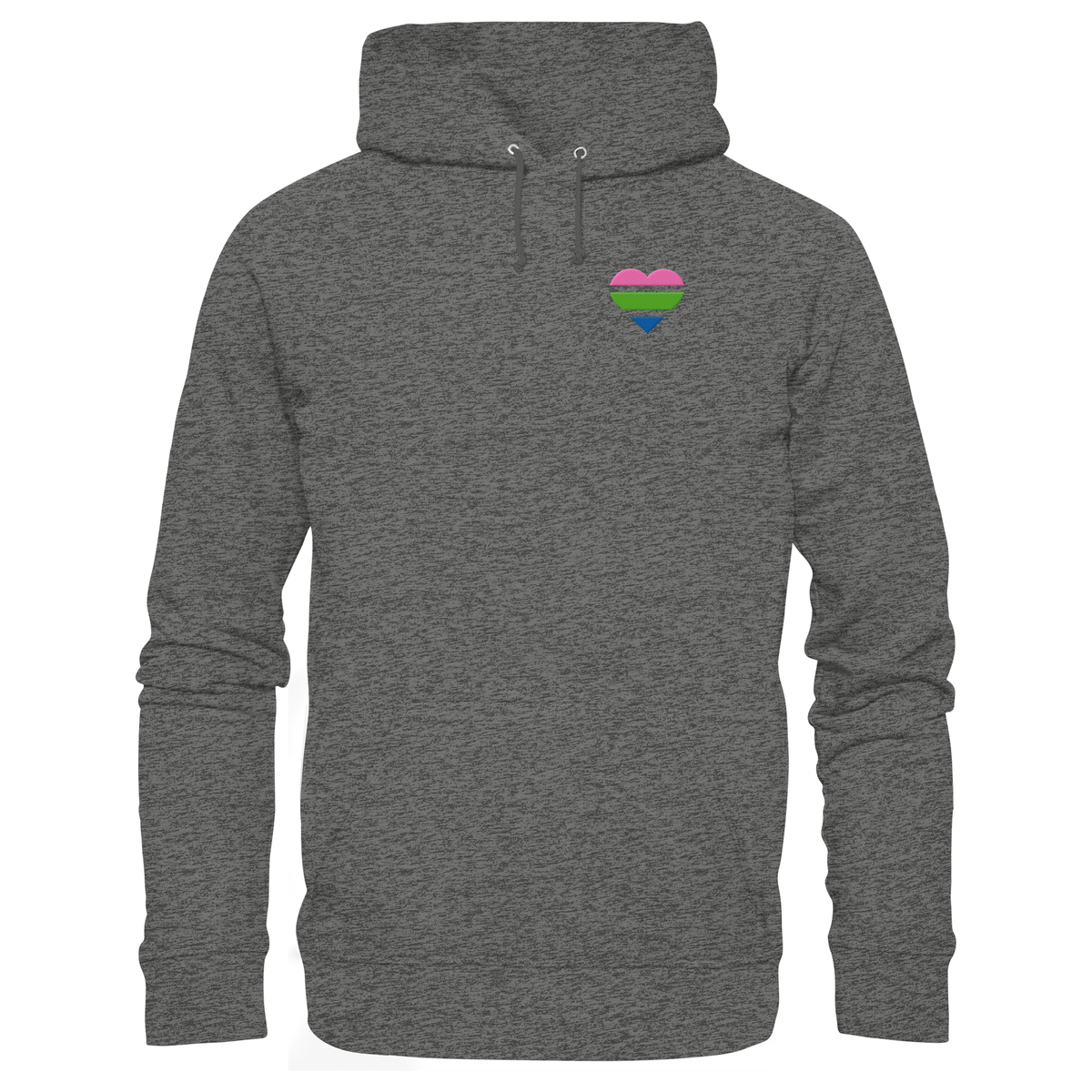 Basic Hoodie mit Herz Stick - Polysexual