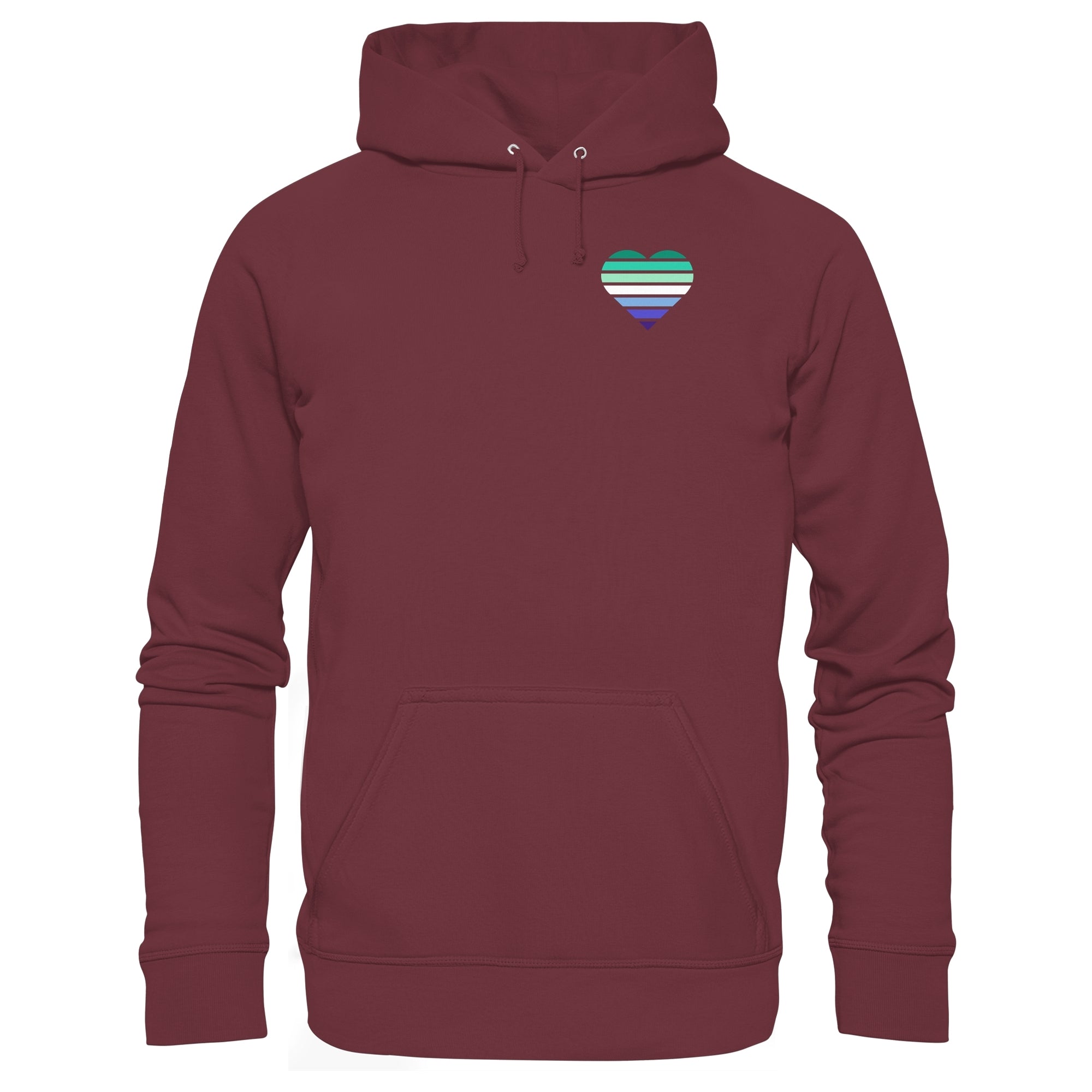 Organic Basic Hoodie - Gay Flag Herz Print