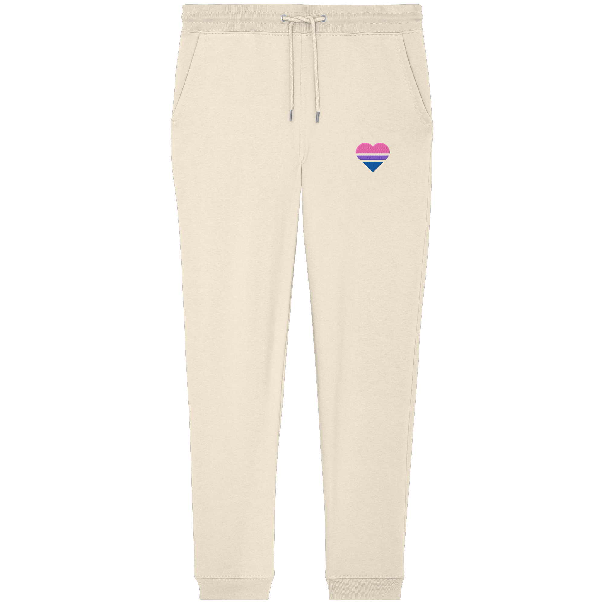 Organic Jogger Pants - Bisexual Flag Herz Stick