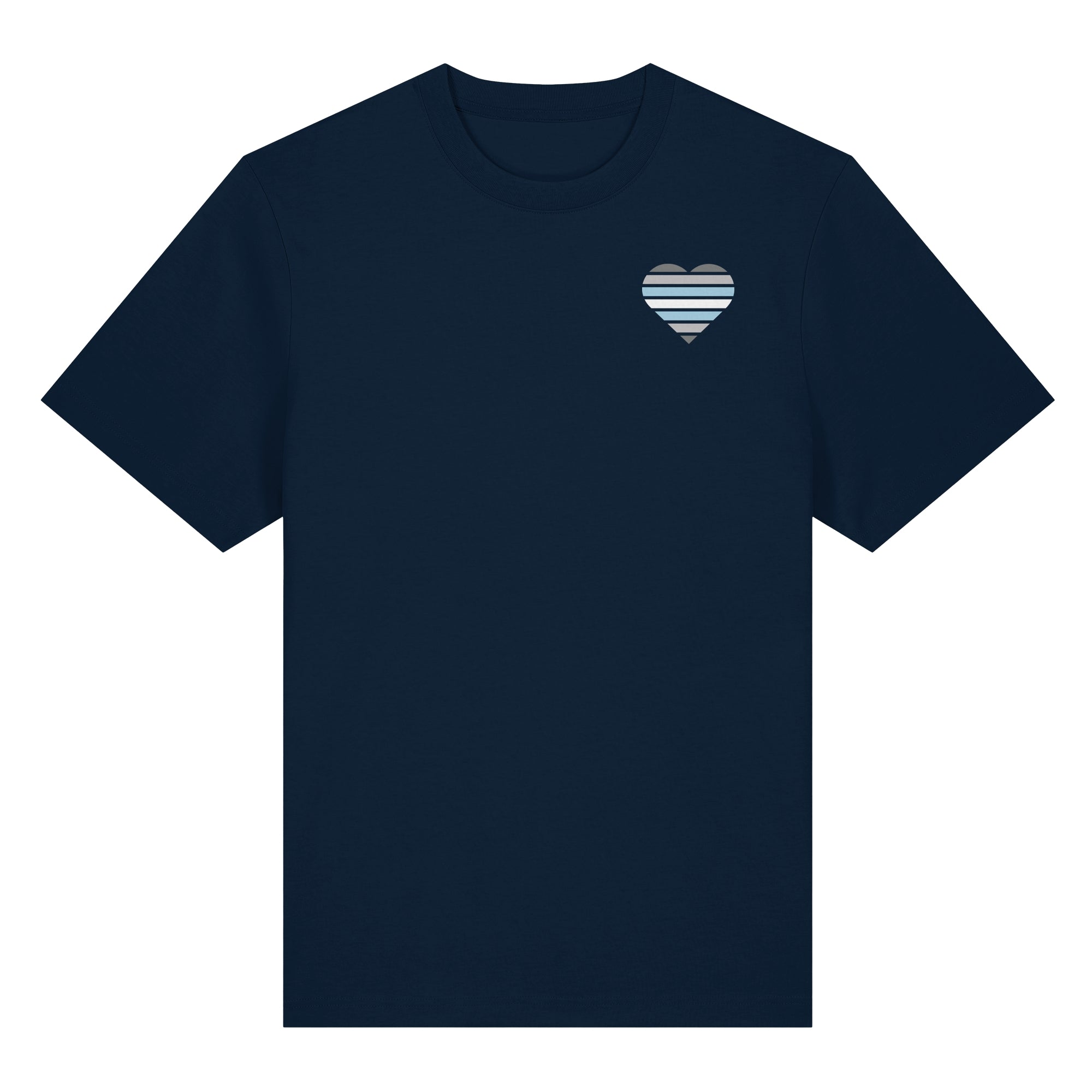 Organic Heavy Shirt - Demiboy Flag Herz Print
