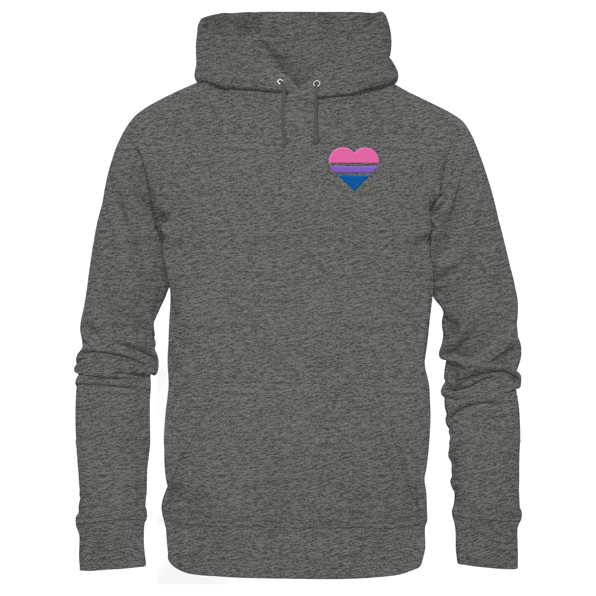 Basic Hoodie - Bisexual Flag Herz Stick