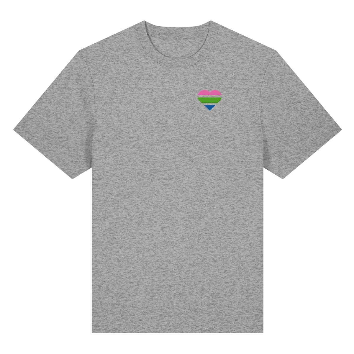 Organic Heavy Shirt mit Herz Stick - Polysexual