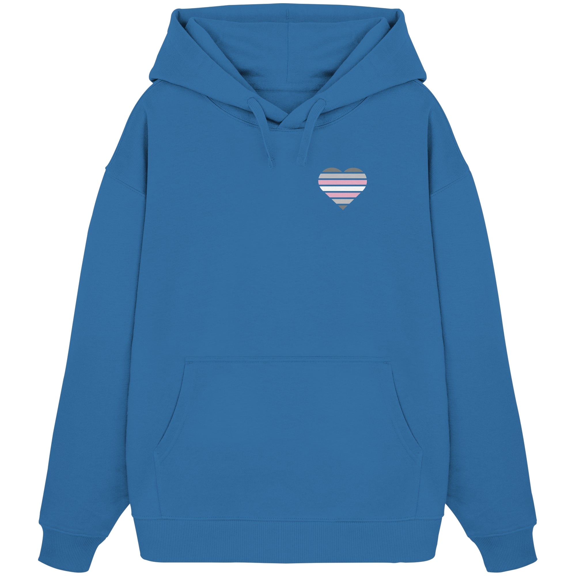 Organic Oversize Hoodie - Demigirl Flag Herz Print