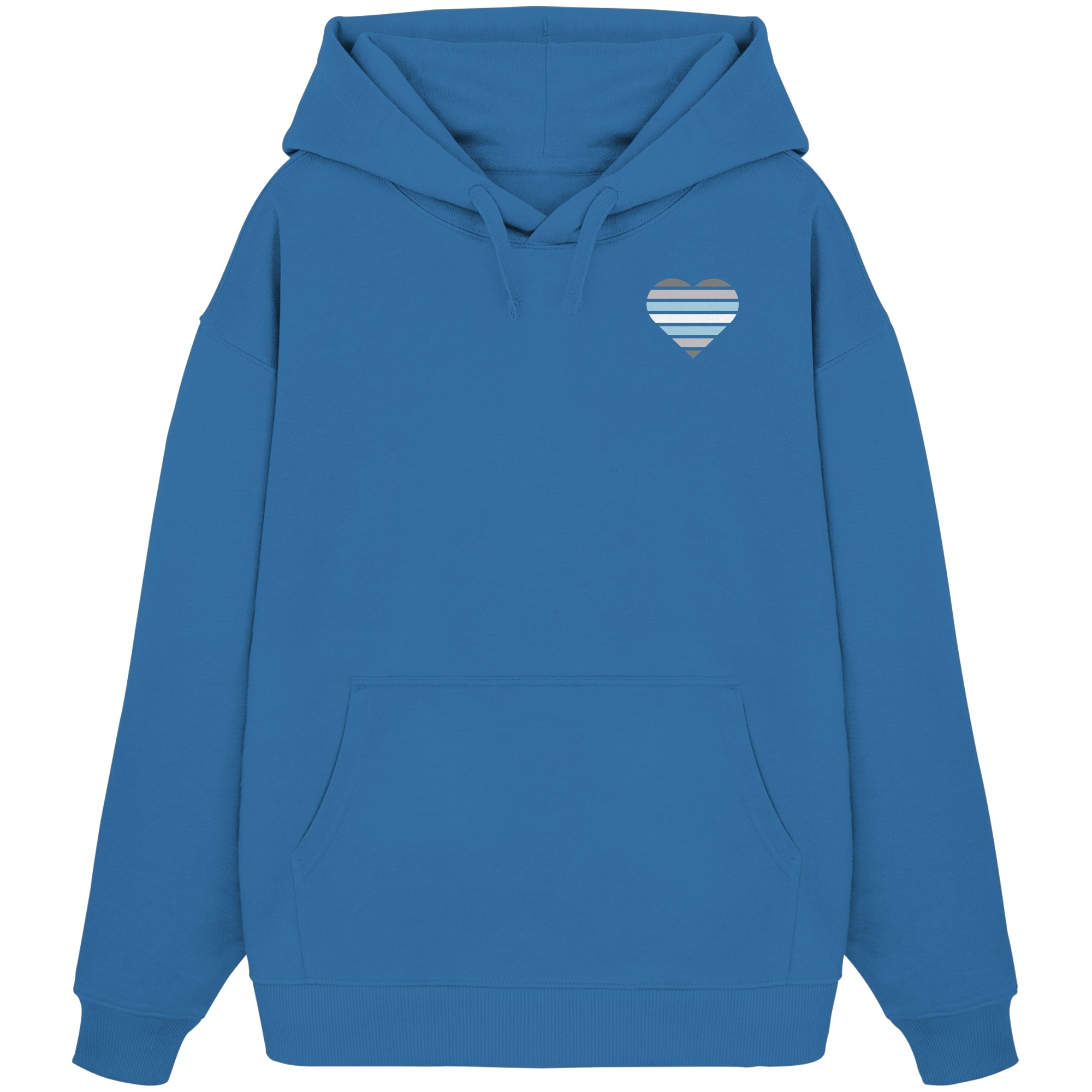Organic Oversize Hoodie - Demiboy Flag Herz Print