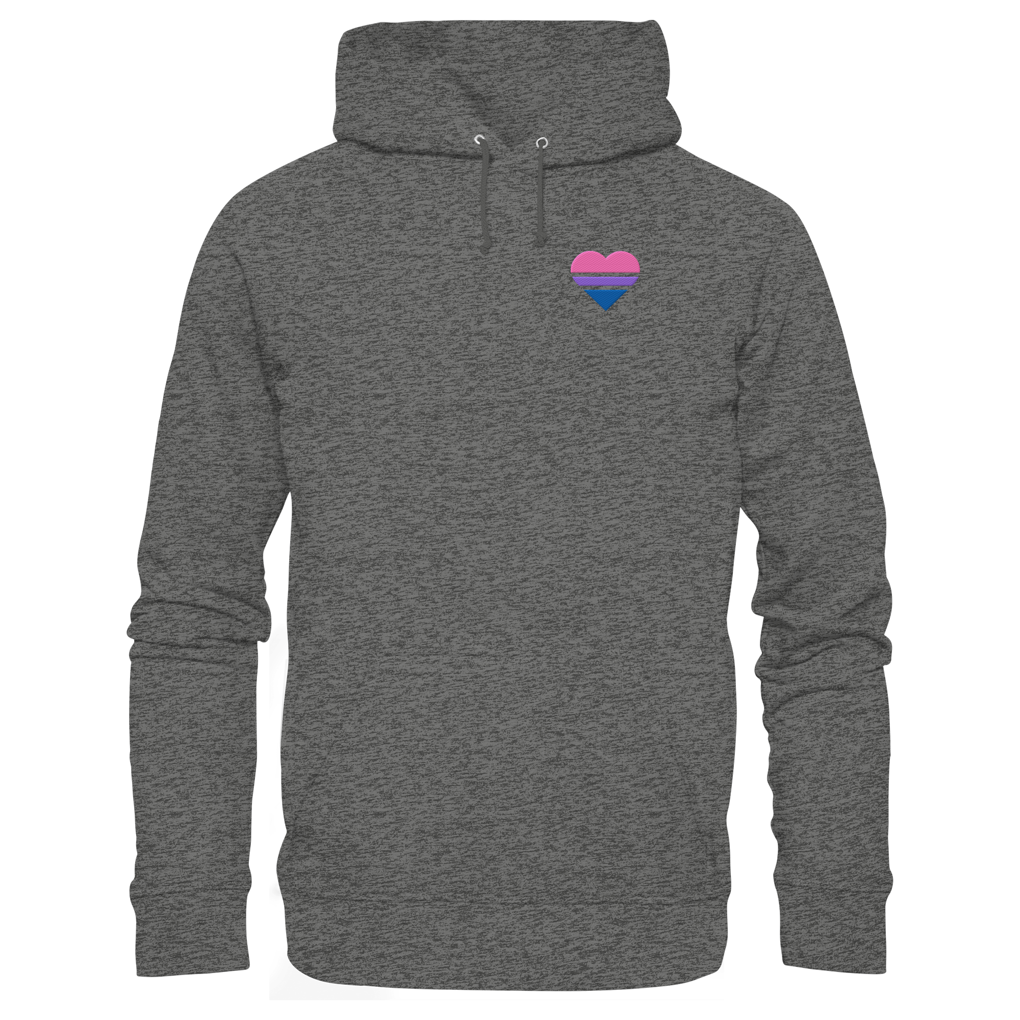 Basic Hoodie - Bisexual Flag Herz Stick