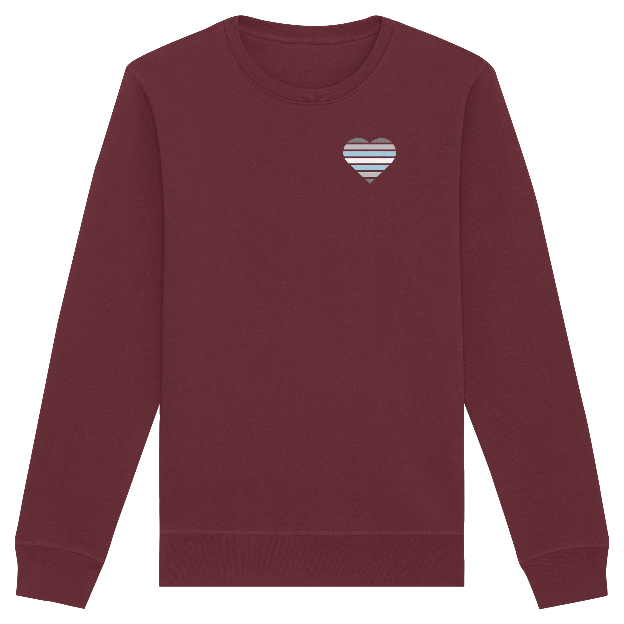 Organic Basic Sweatshirt - Demiboy Flag Herz Print