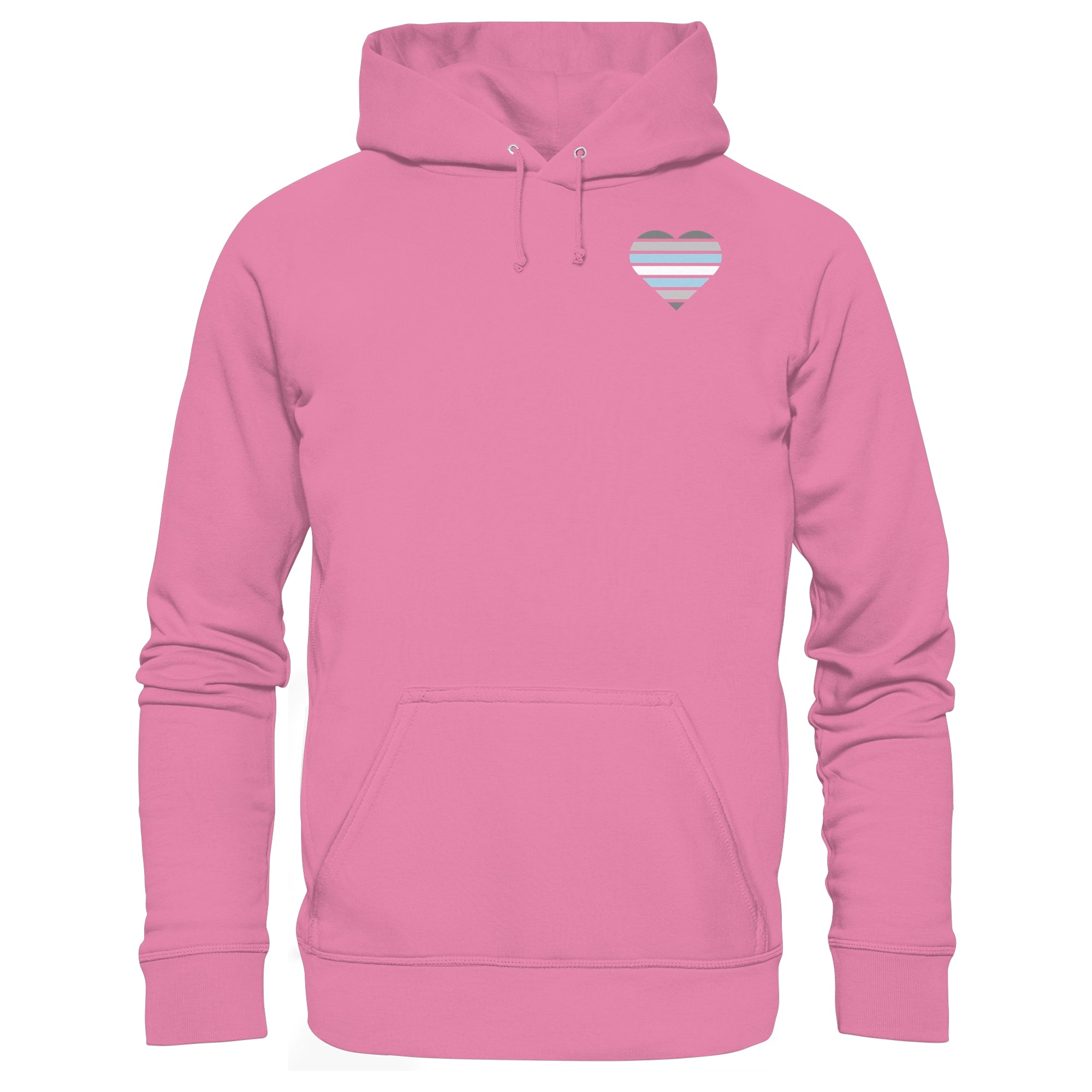 Basic Hoodie - Demiboy Flag Herz Print