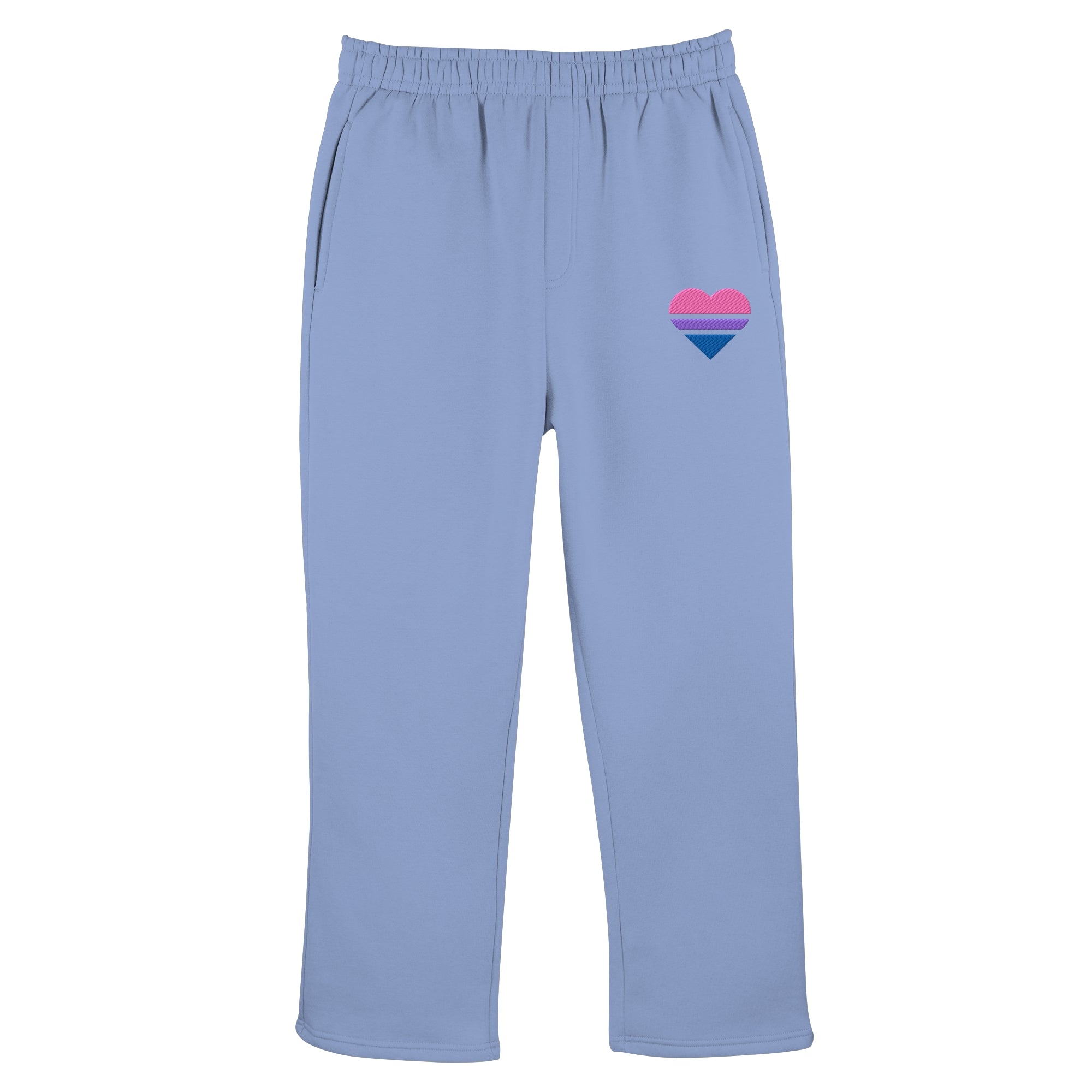 Fluffy Track Sweatpants - Bisexual Flag Herz Stick