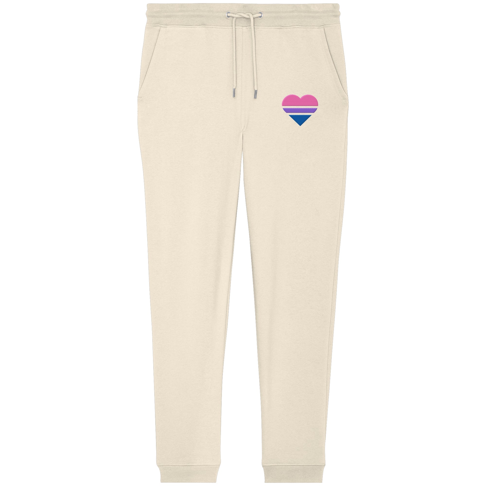 Organic Jogger Pants - Bisexual Flag Herz Stick