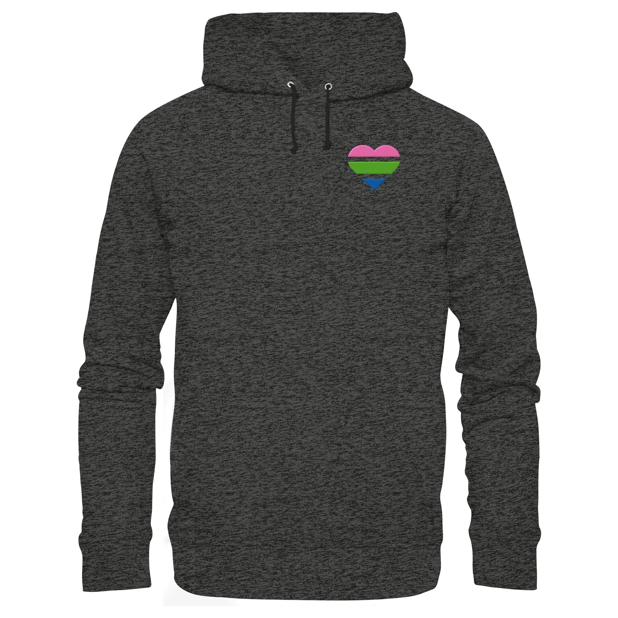 Organic Basic Hoodie - Polysexual Flag Herz Stick