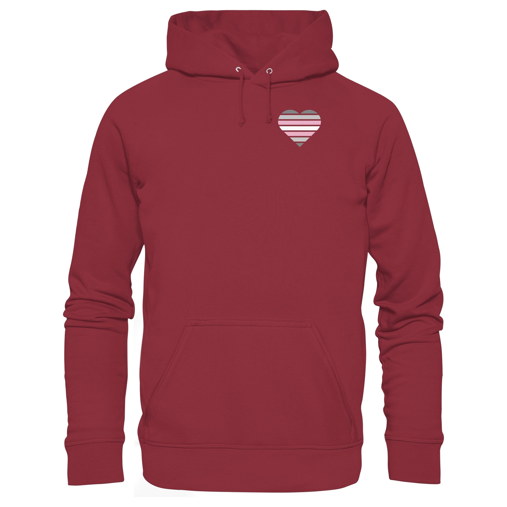Basic Hoodie - Demigirl Flag Herz Print