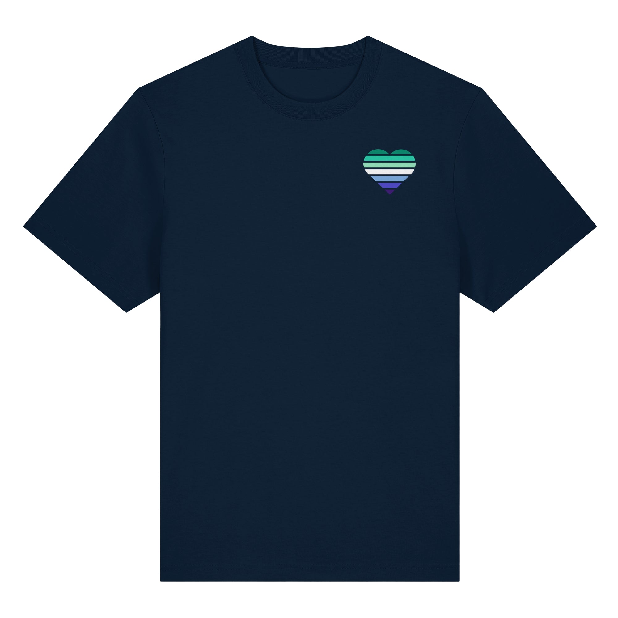Organic Heavy Shirt - Gay Flag Herz Print