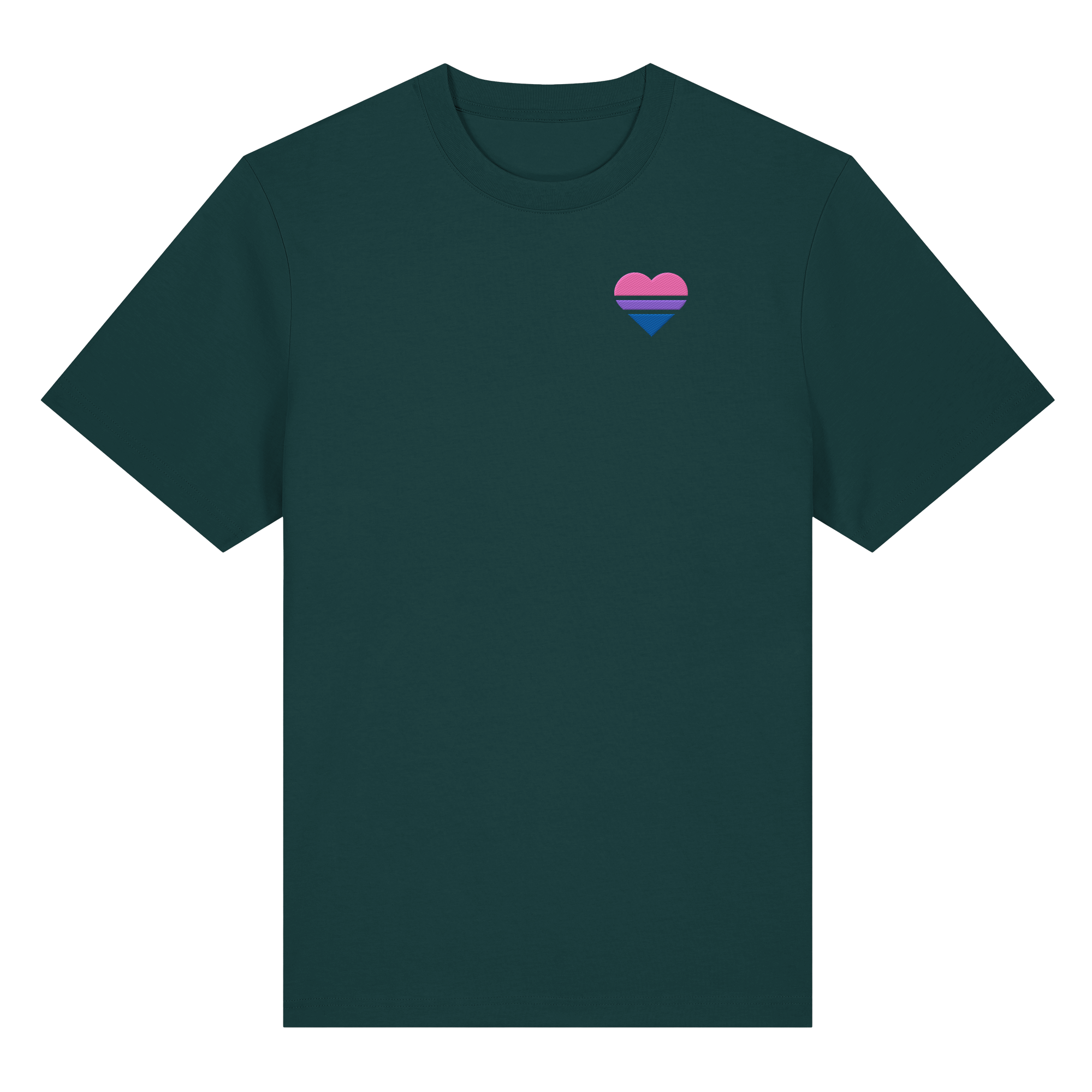 Organic Heavy Shirt - Bisexual Flag Herz Stick