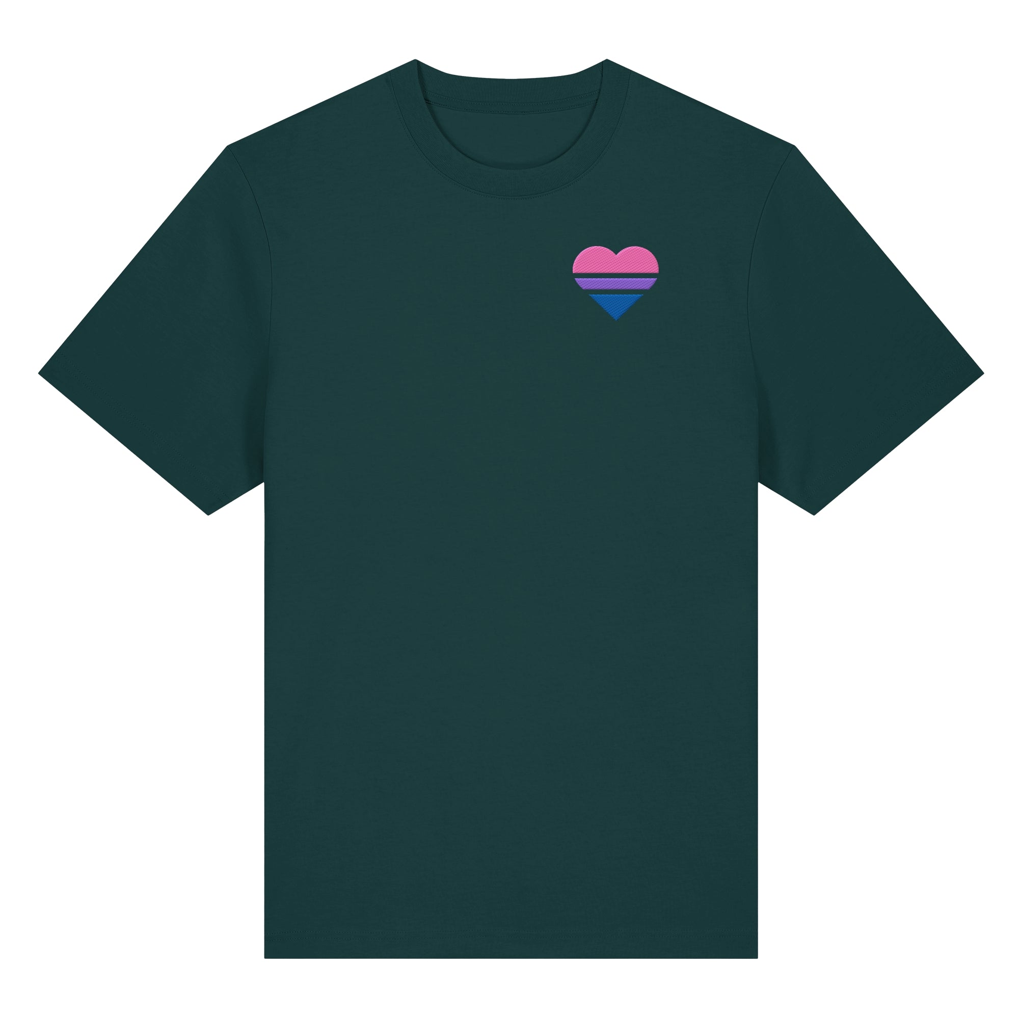 Organic Heavy Shirt - Bisexual Flag Herz Stick