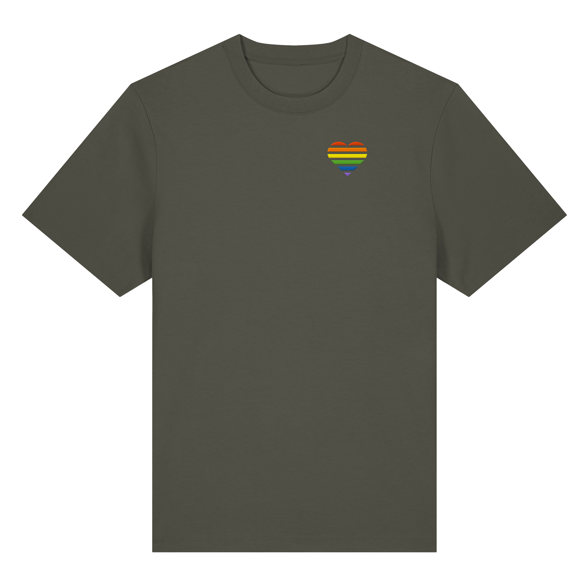 Organic Heavy Shirt - Pride Flag Herz Stick