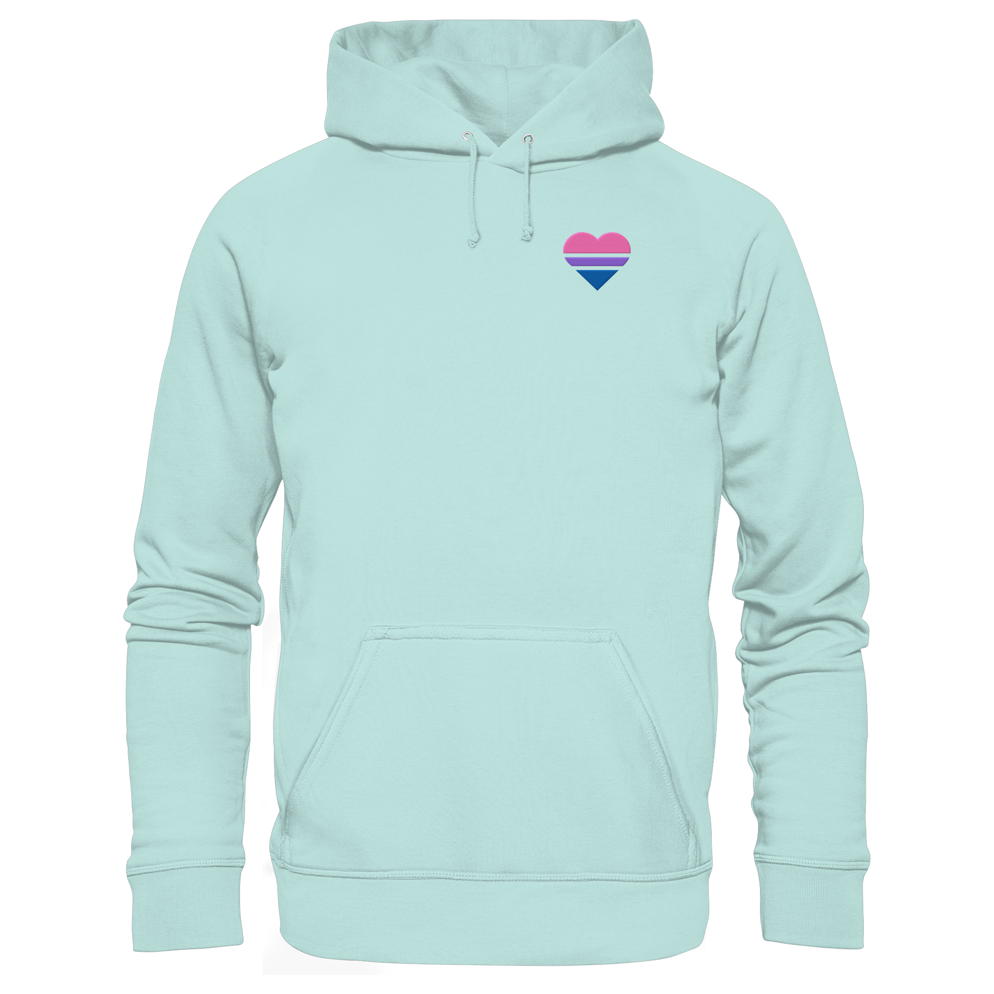 Organic Basic Hoodie - Bisexual Flag Herz Stick
