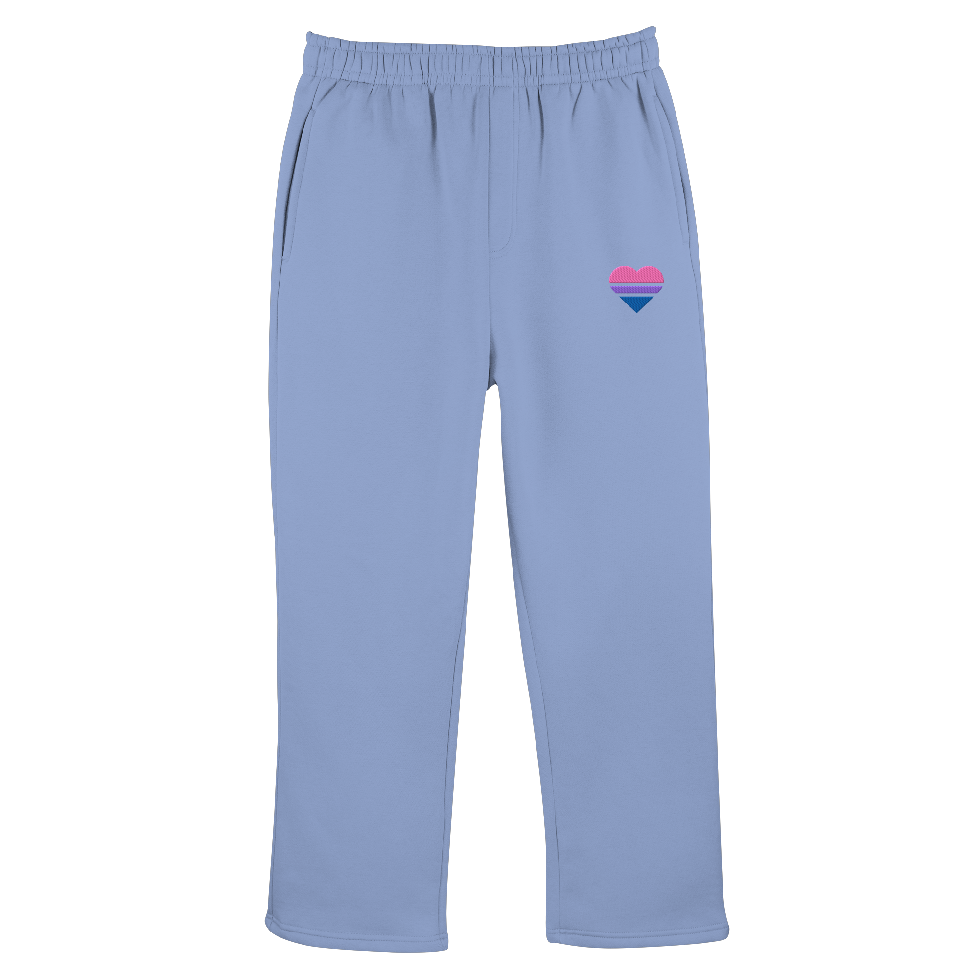 Fluffy Track Sweatpants - Bisexual Flag Herz Stick