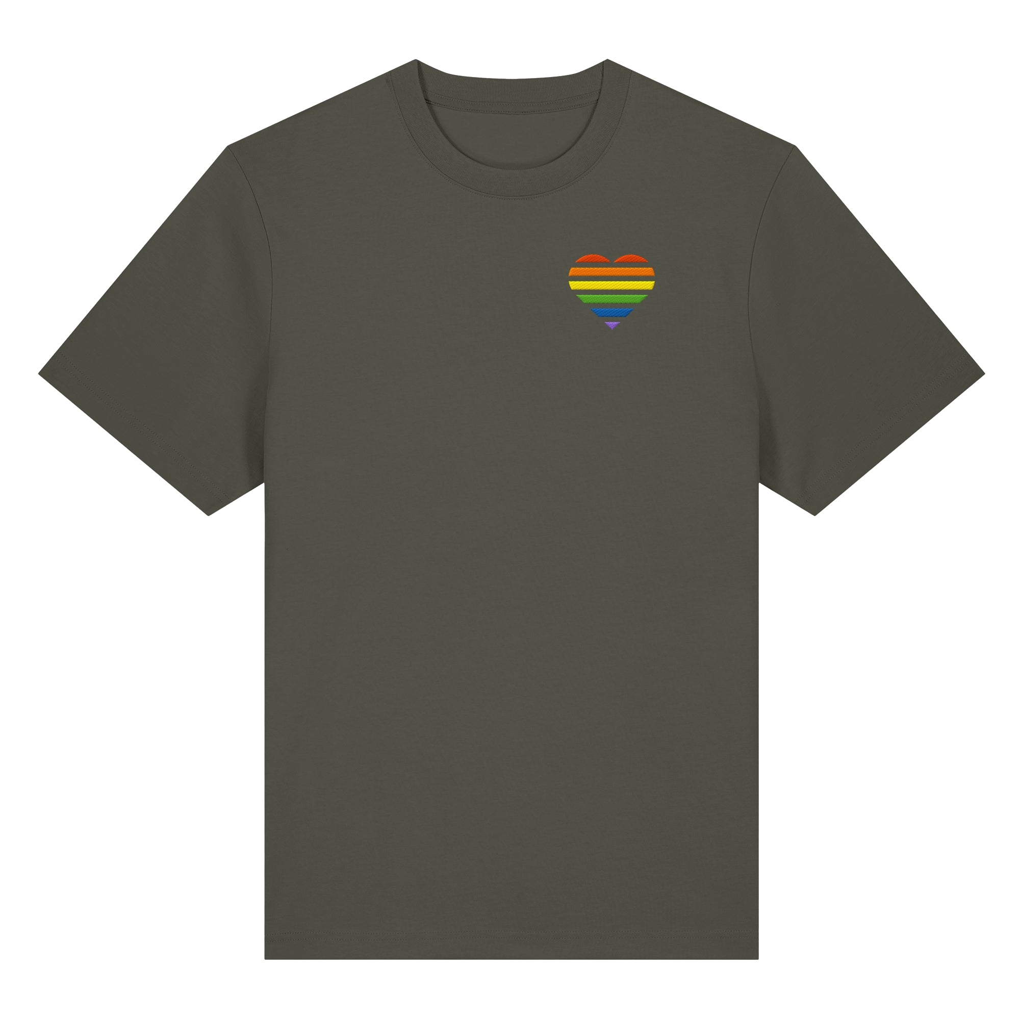 Organic Heavy Shirt - Pride Flag Herz Stick