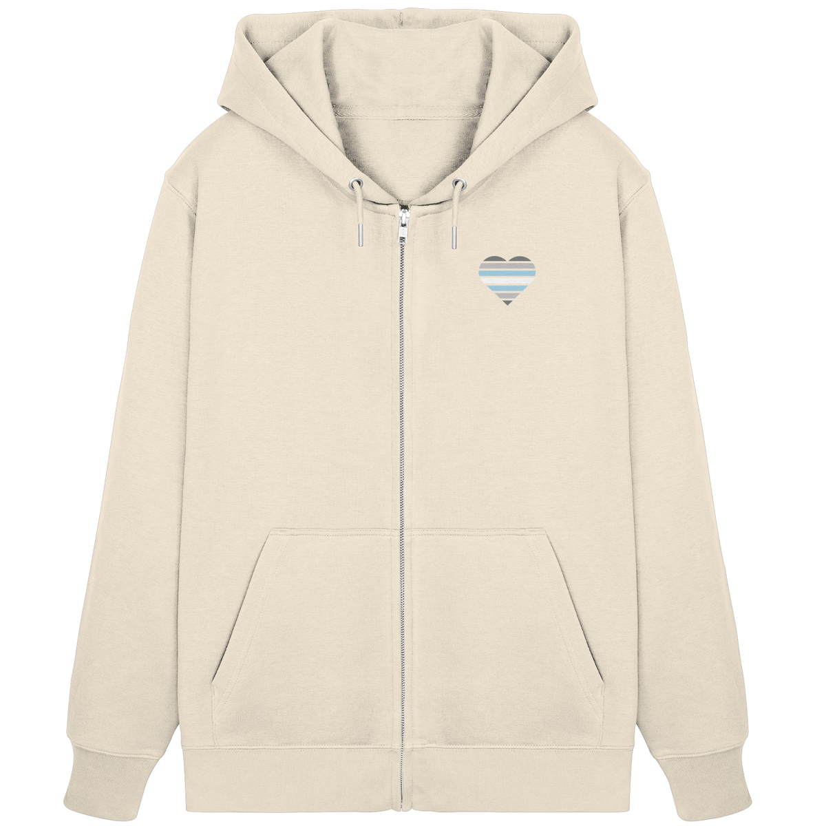 Organic Zipper mit Herz - Demiboy
