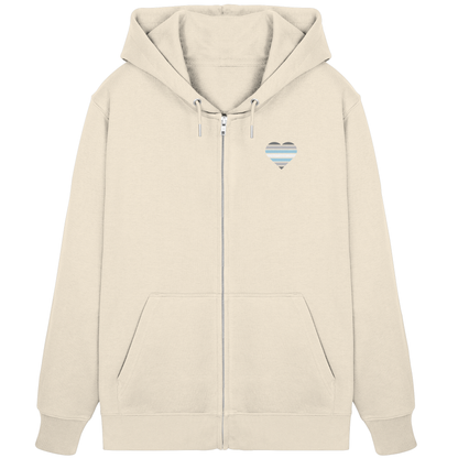 Organic Zipper mit Herz - Demiboy