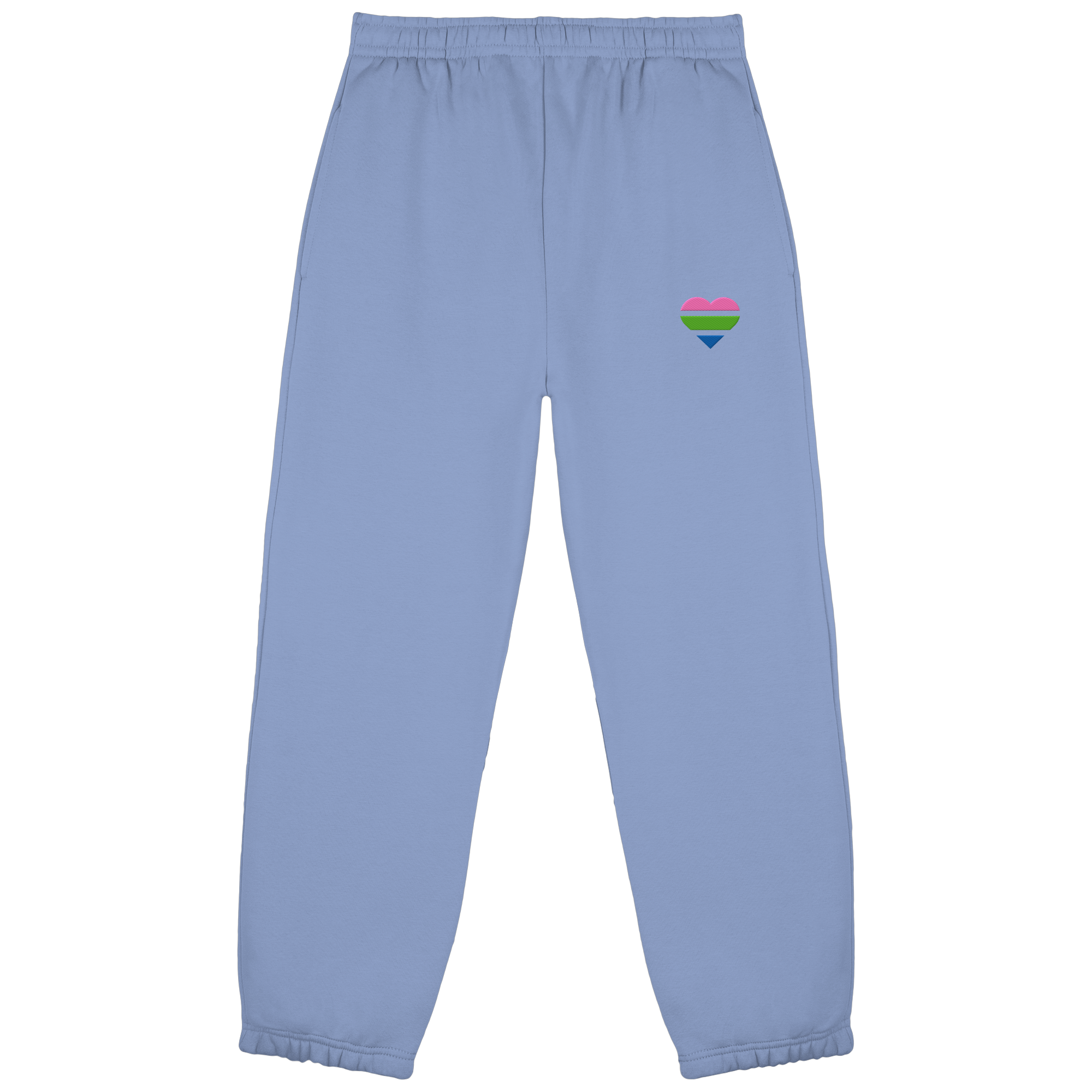 Fluffy Sweatpants - Polysexual Flag Herz Stick