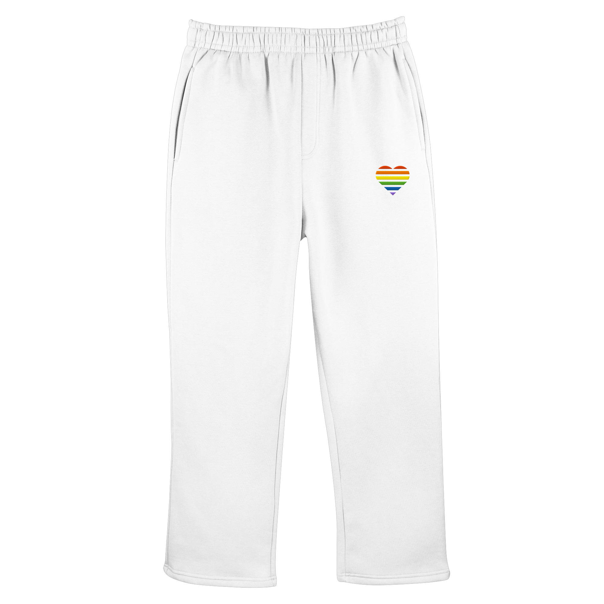 Fluffy Track Sweatpants - Pride Flag Herz Stick