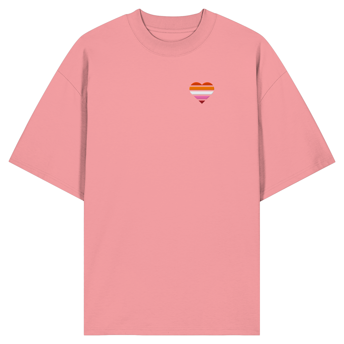 Organic Oversize Shirt mit Herz Stick - Lesbian
