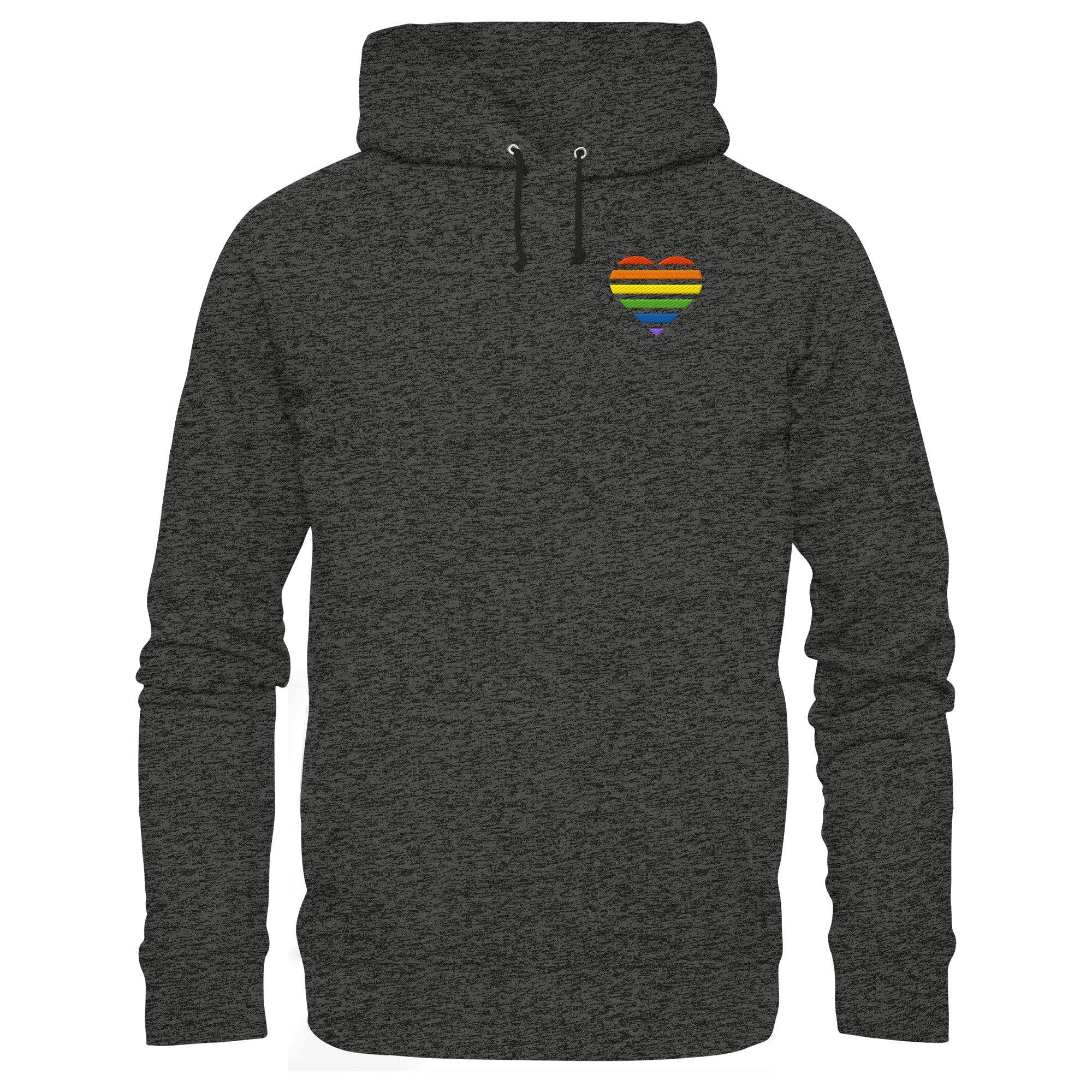Organic Basic Hoodie - Pride Flag Herz Stick