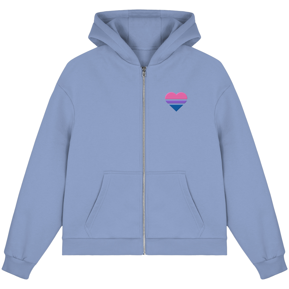 Fluffy Boxcut Zipper mit Herz Stick - Bisexual
