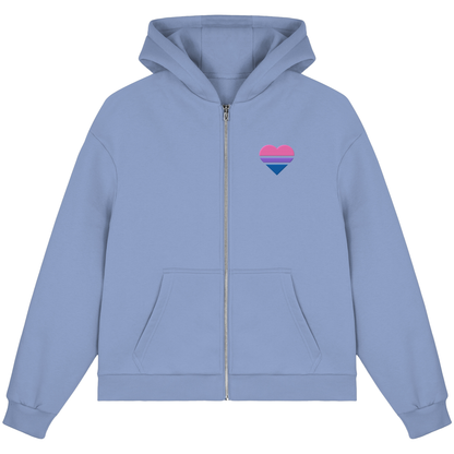 Fluffy Boxcut Zipper mit Herz Stick - Bisexual