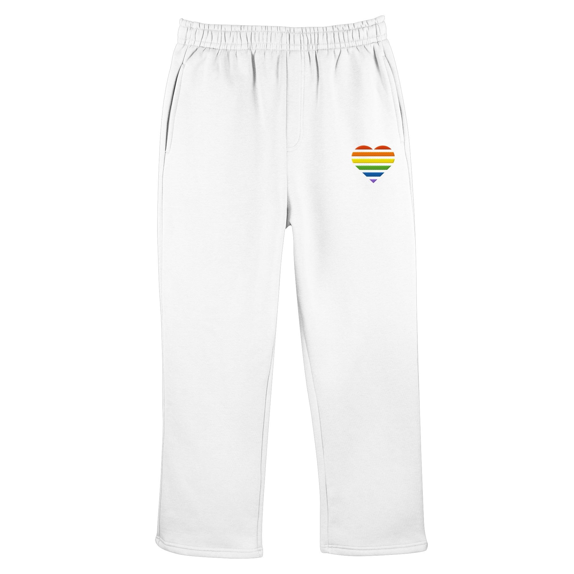 Fluffy Track Sweatpants - Pride Flag Herz Stick