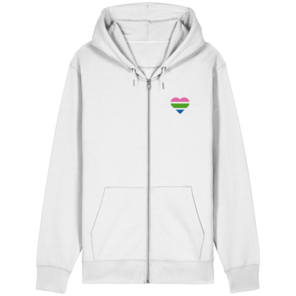 Organic Relaxed Zipper mit Herz Stick - Polysexual