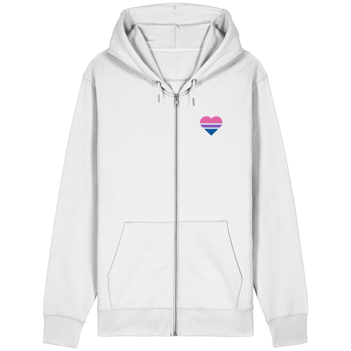 Organic Relaxed Zipper mit Herz Stick - Bisexual
