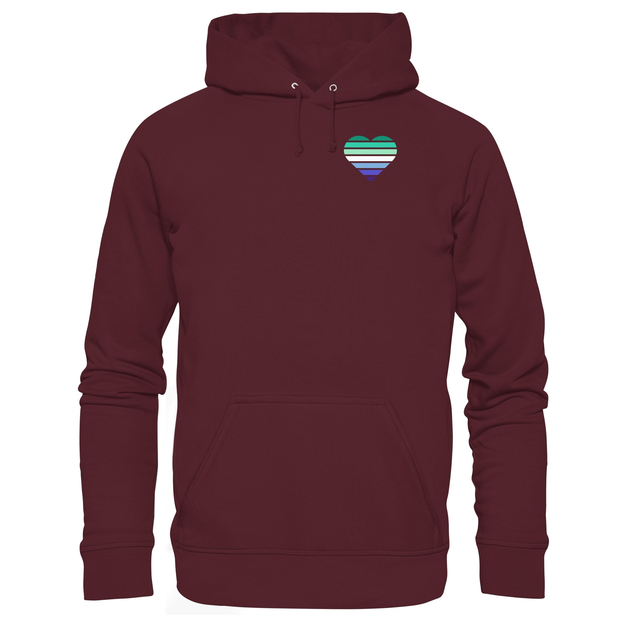Basic Hoodie - Gay Flag Herz Print