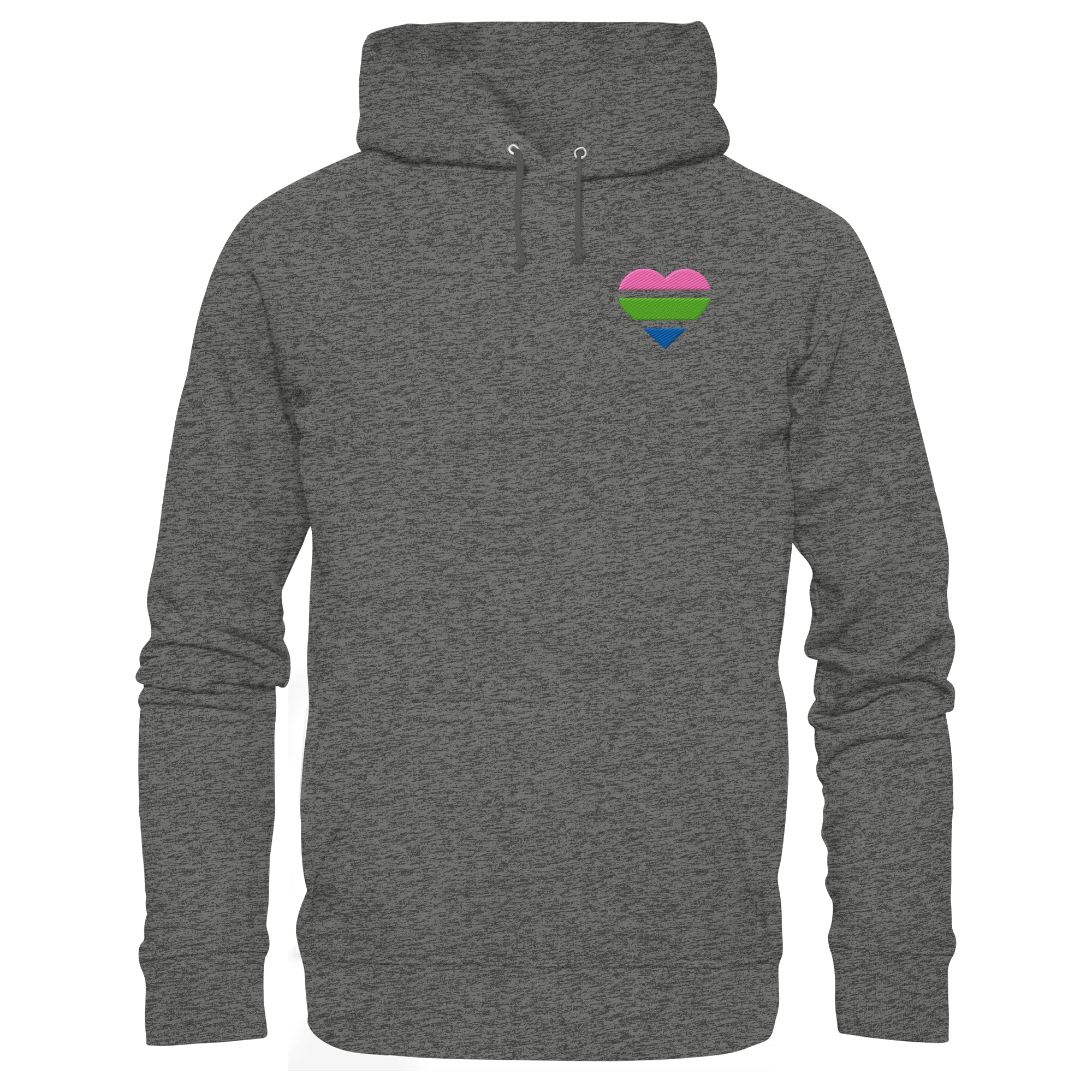 Basic Hoodie - Polysexual Flag Herz Stick