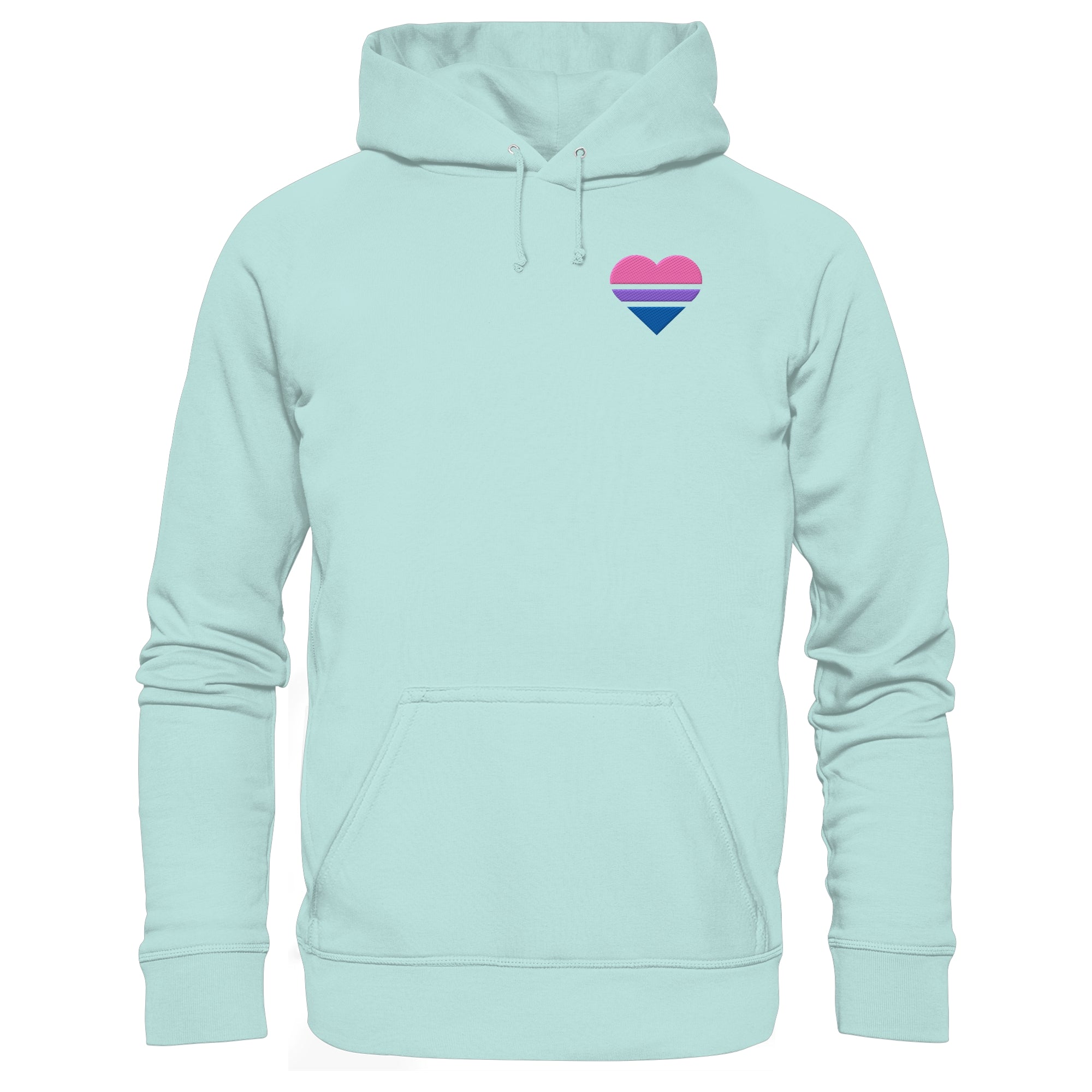 Organic Basic Hoodie - Bisexual Flag Herz Stick