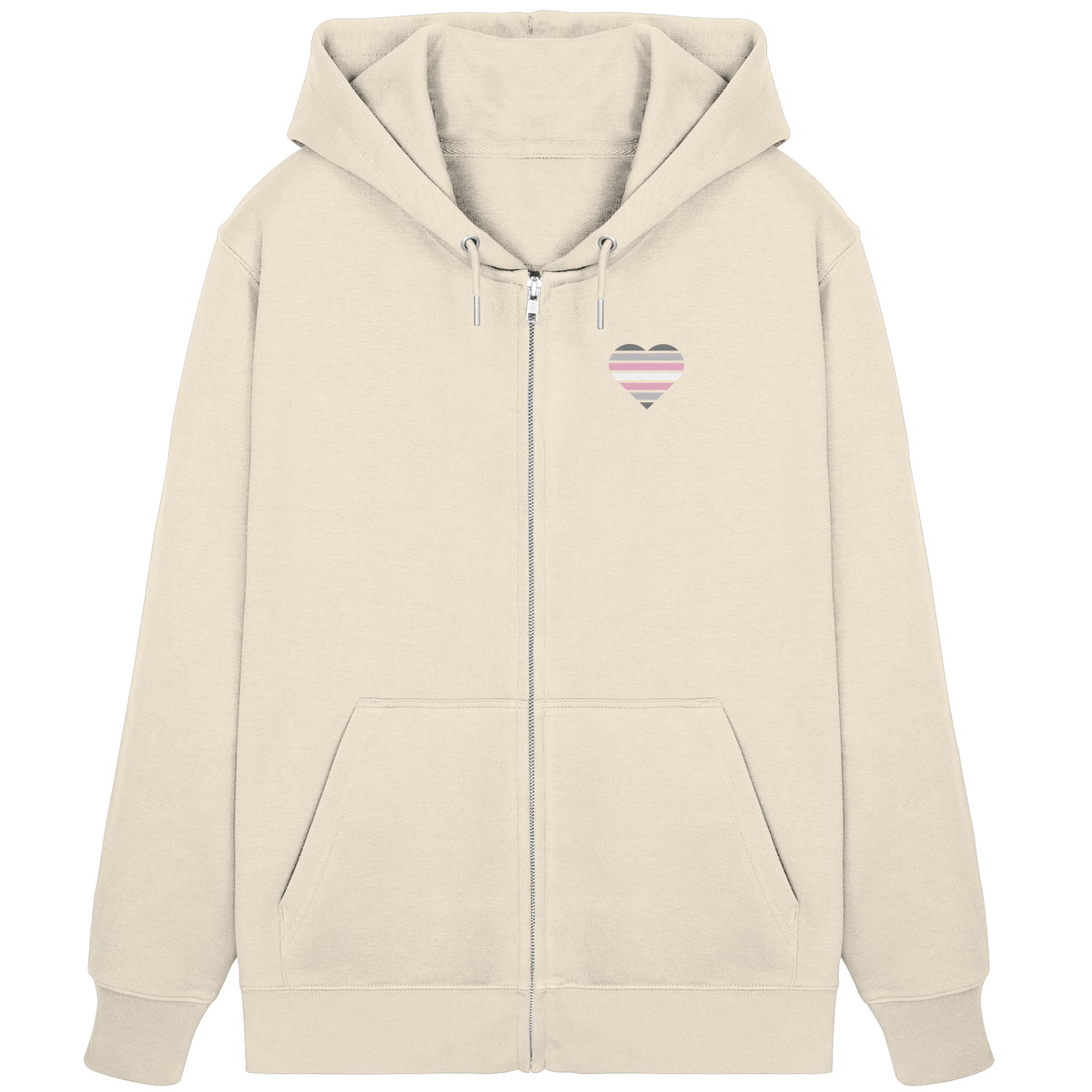 Organic Zipper mit Herz - Demigirl