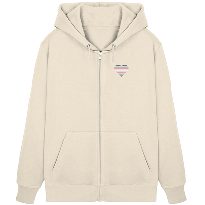 Organic Zipper mit Herz - Demigirl
