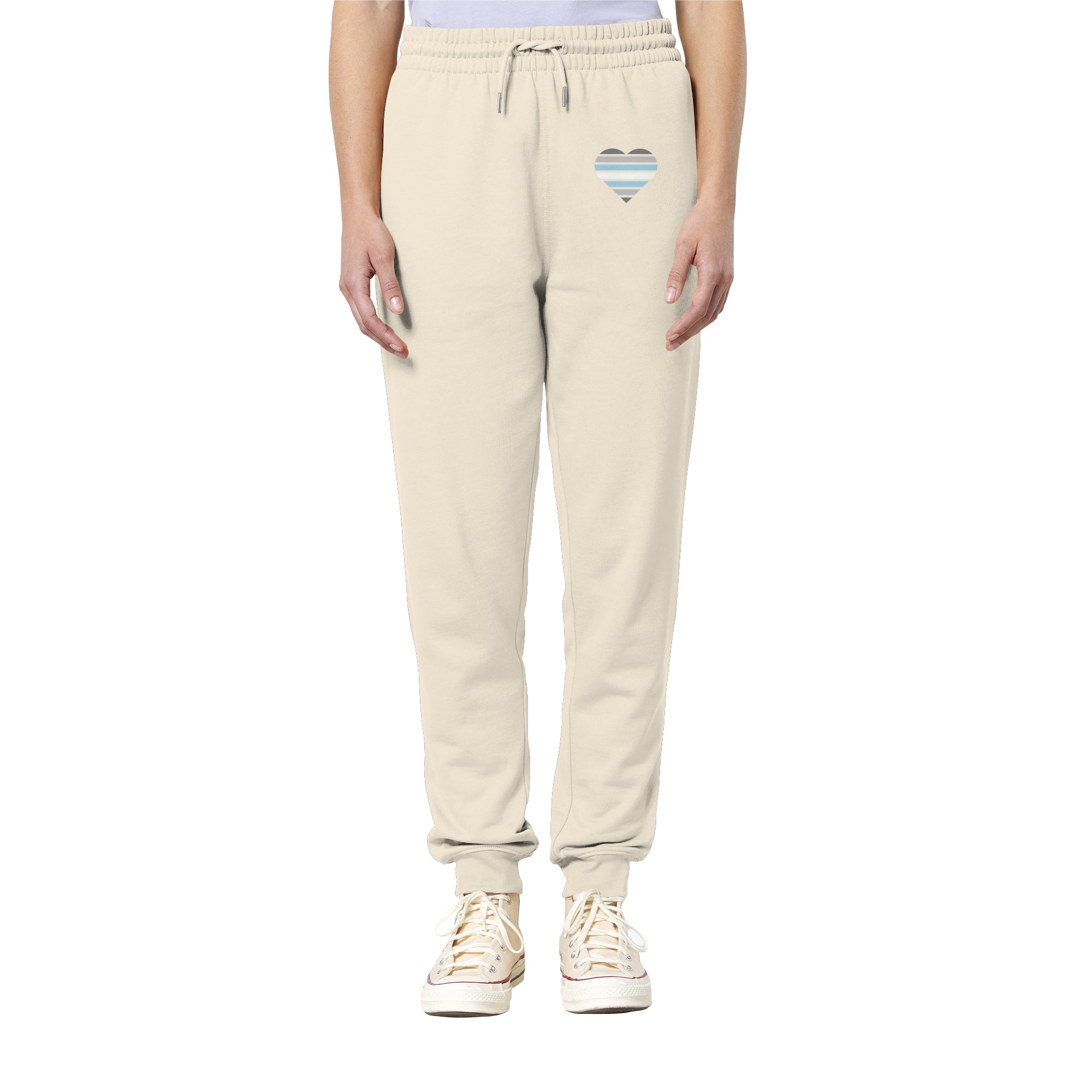 Organic Jogger Pants - Demiboy Flag Herz Print
