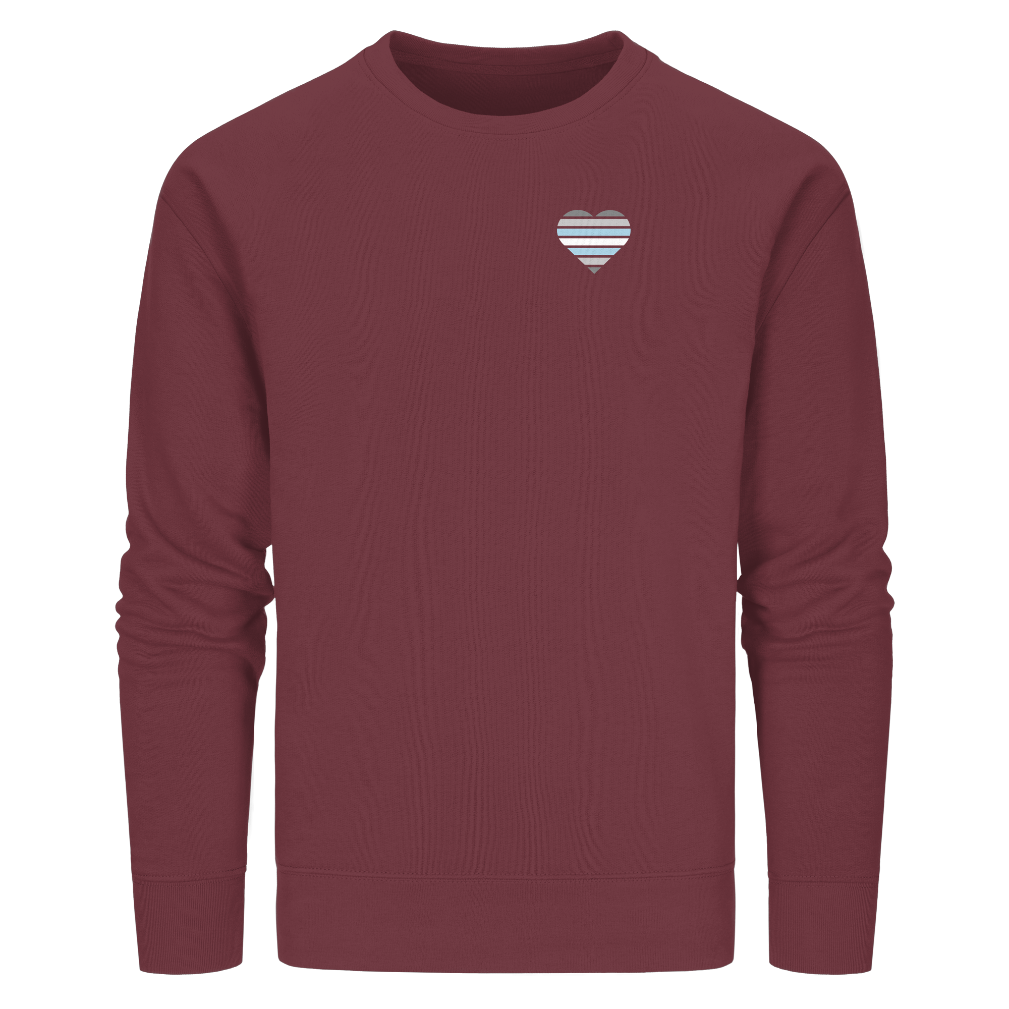 Organic Basic Sweatshirt - Demiboy Flag Herz Print