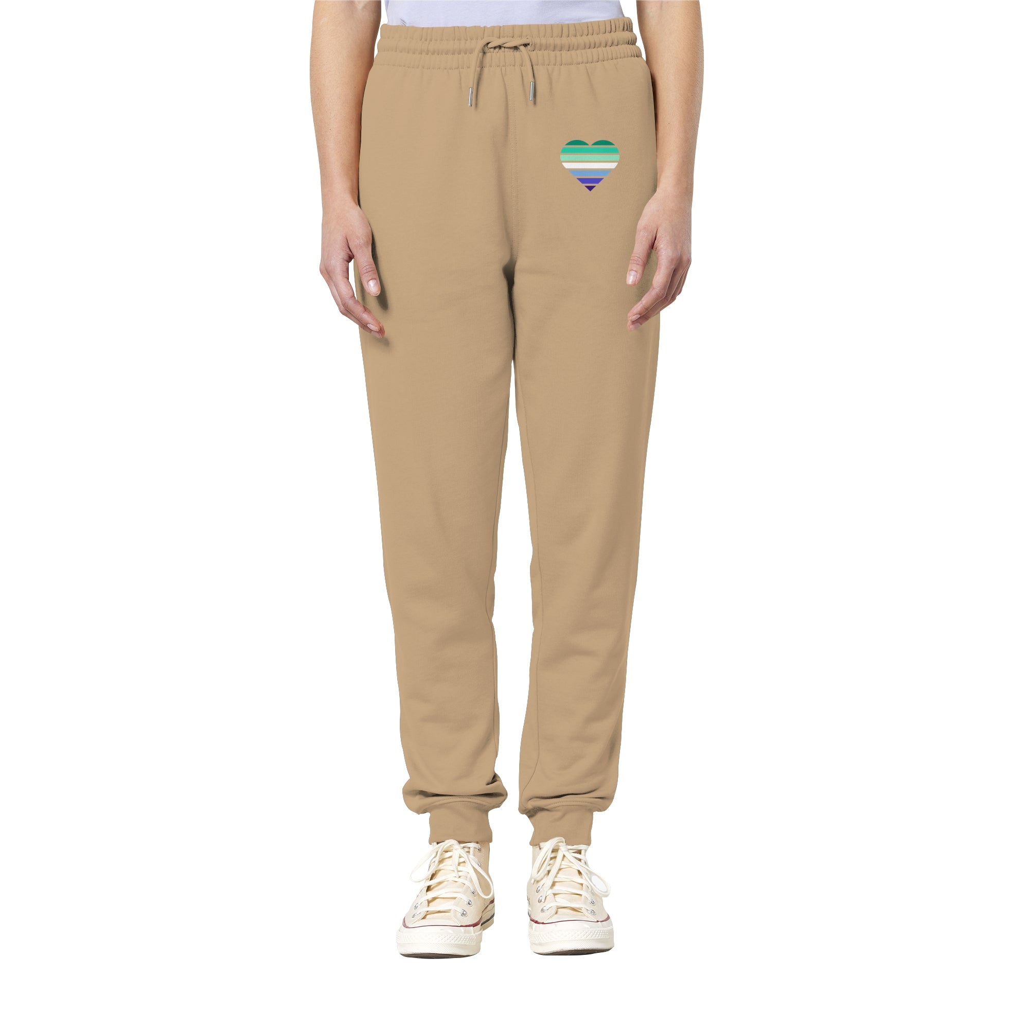 Organic Jogger Pants - Gay Flag Herz Print