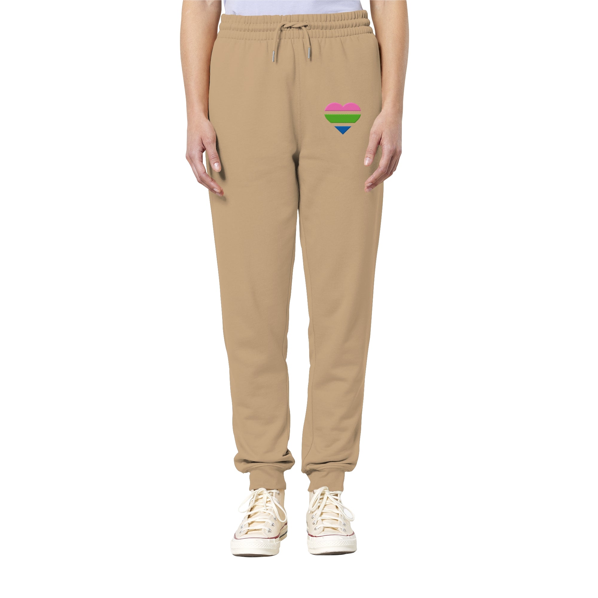 Organic Jogger Pants - Polysexual Flag Herz Stick