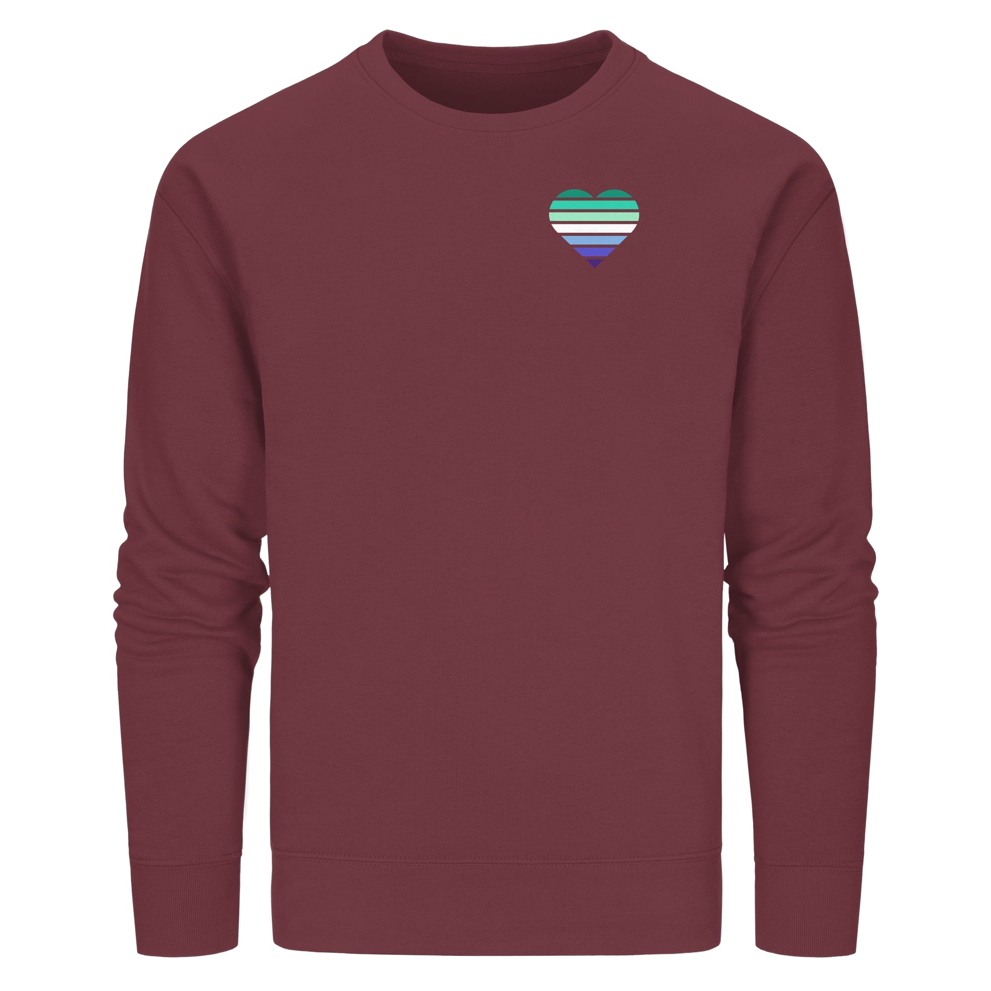 Organic Basic Sweatshirt - Gay Flag Herz Print