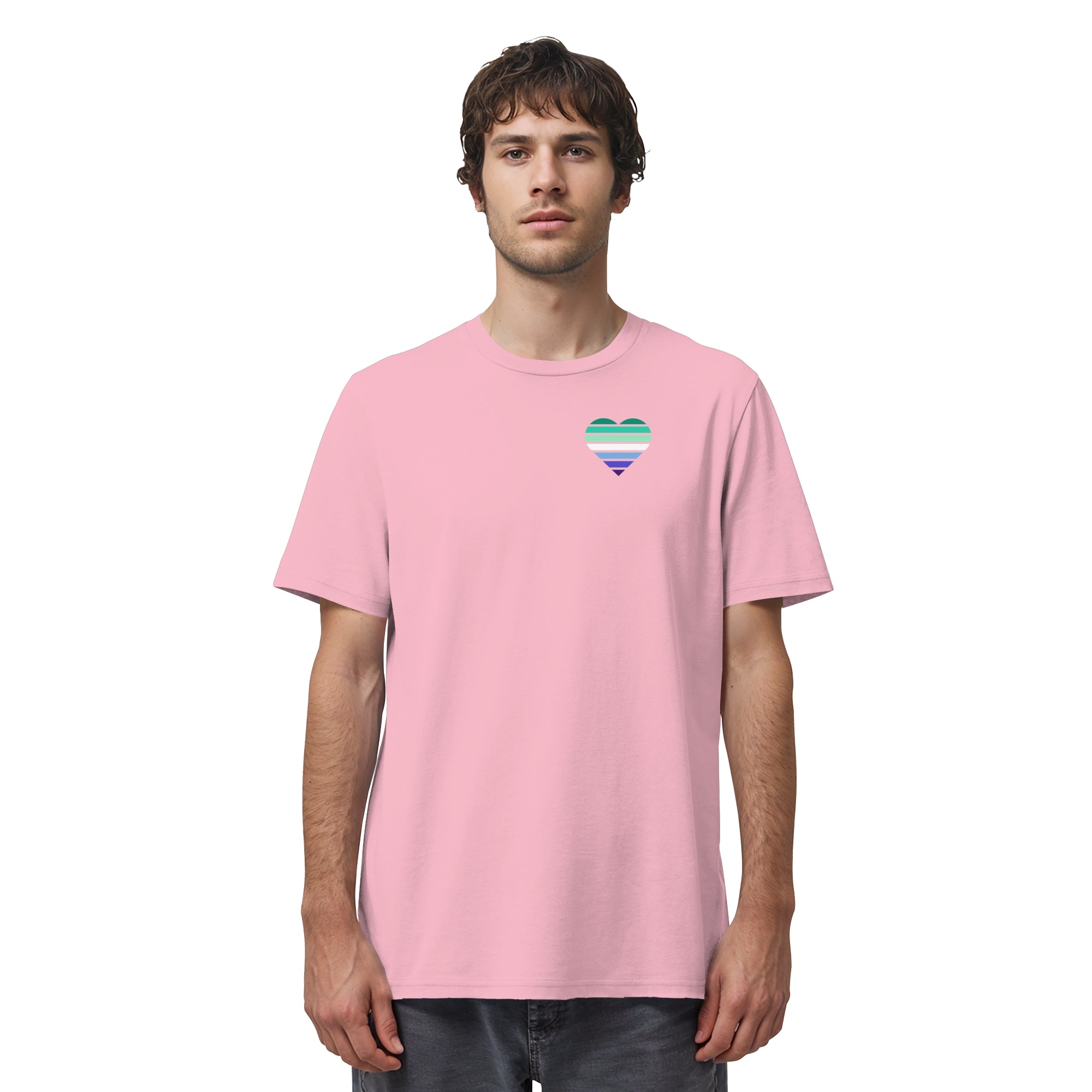 Organic Shirt - Gay Flag Herz Print